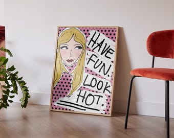 Bedroom and Decor Print – Girly Y2K Wall Art (Digital Download)