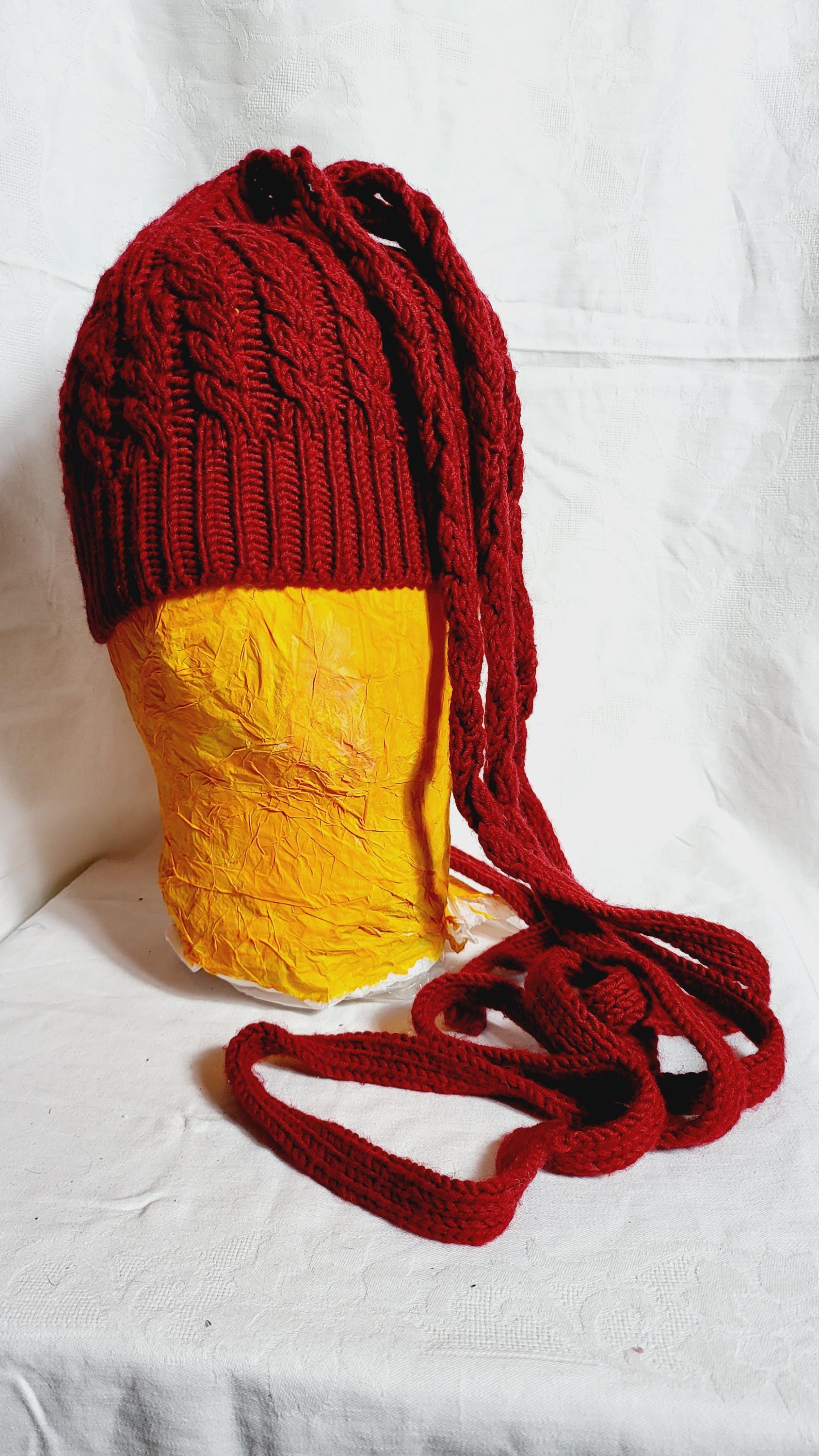 Marithé + François Girbaud Designer Wool Hat | Red Knit Beanie