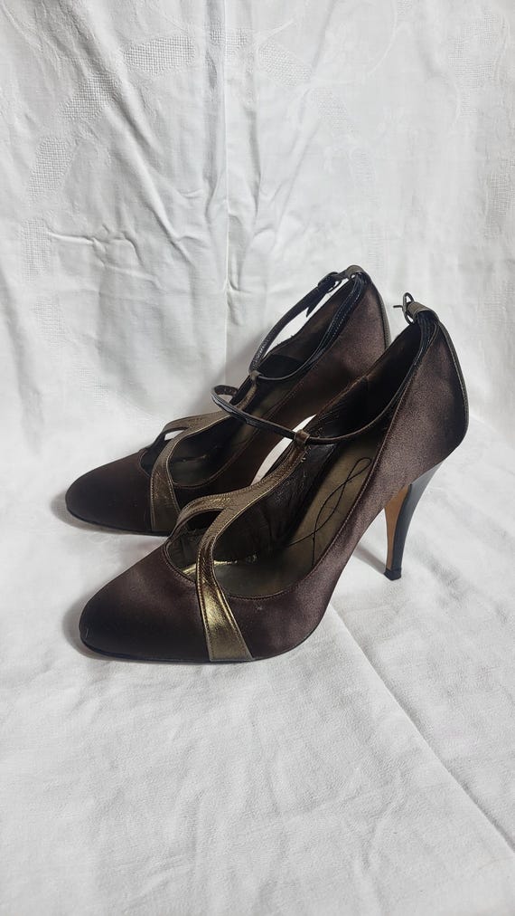 Vintage Reiss High Heels - 2006, Leather & Satin, Size 39, 10 Cm Heel - Etsy Israel Vintage Reiss High Heels - 2006, Leather & Satin, Size 39, 10 Cm Heel - Etsy Israel