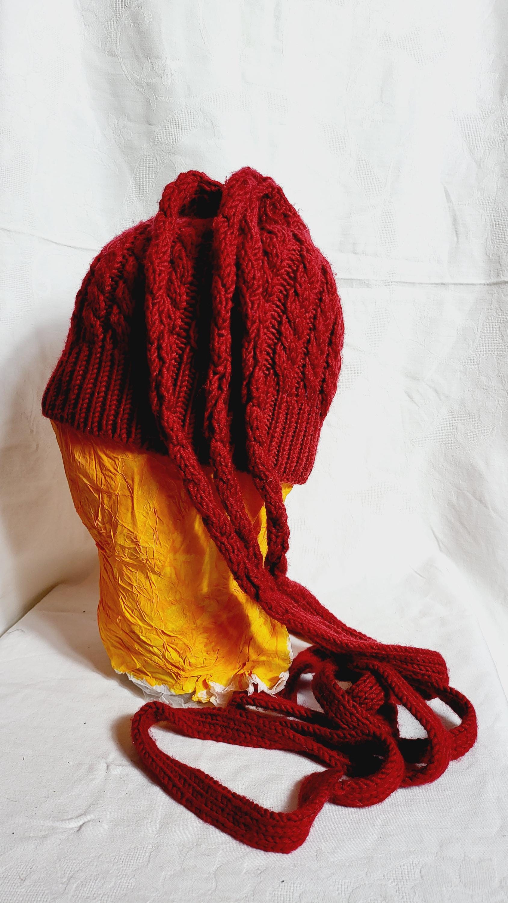 Marithé + François Girbaud Designer Wool Hat | Red Knit Beanie