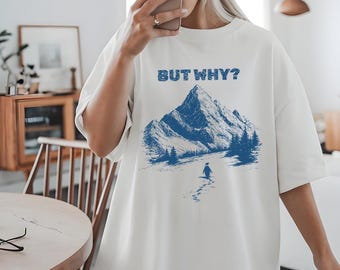 Penguin Hiking Meme Comfort Colors Shirt, Nihilist Tee