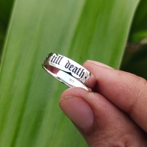 Till Death Silver Ring, Sterling Silver Ring, Confirmation Ring, Minimalist Ring, Till Death Sterling Silver Ring