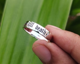 Till Death Silver Ring, Sterling Silver Ring, Confirmation Ring, Minimalist Ring, Till Death Sterling Silver Ring