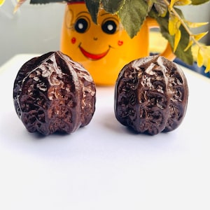 Juego de 2 bolas de masaje de manos de nogal (42 mm de diámetro), rodillo de acupresión artesanal, herramienta de relajación.