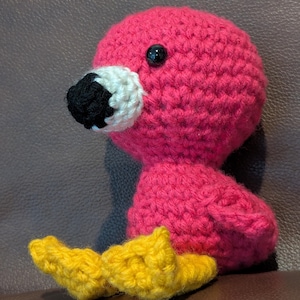 Handmade Pink Crochet Flamingo — Cute Amigurumi Sea Creature Plush Toy