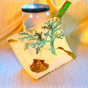 Handmade Jar Opener - Sealife Fabric Square with Grip and Hanging Loop
