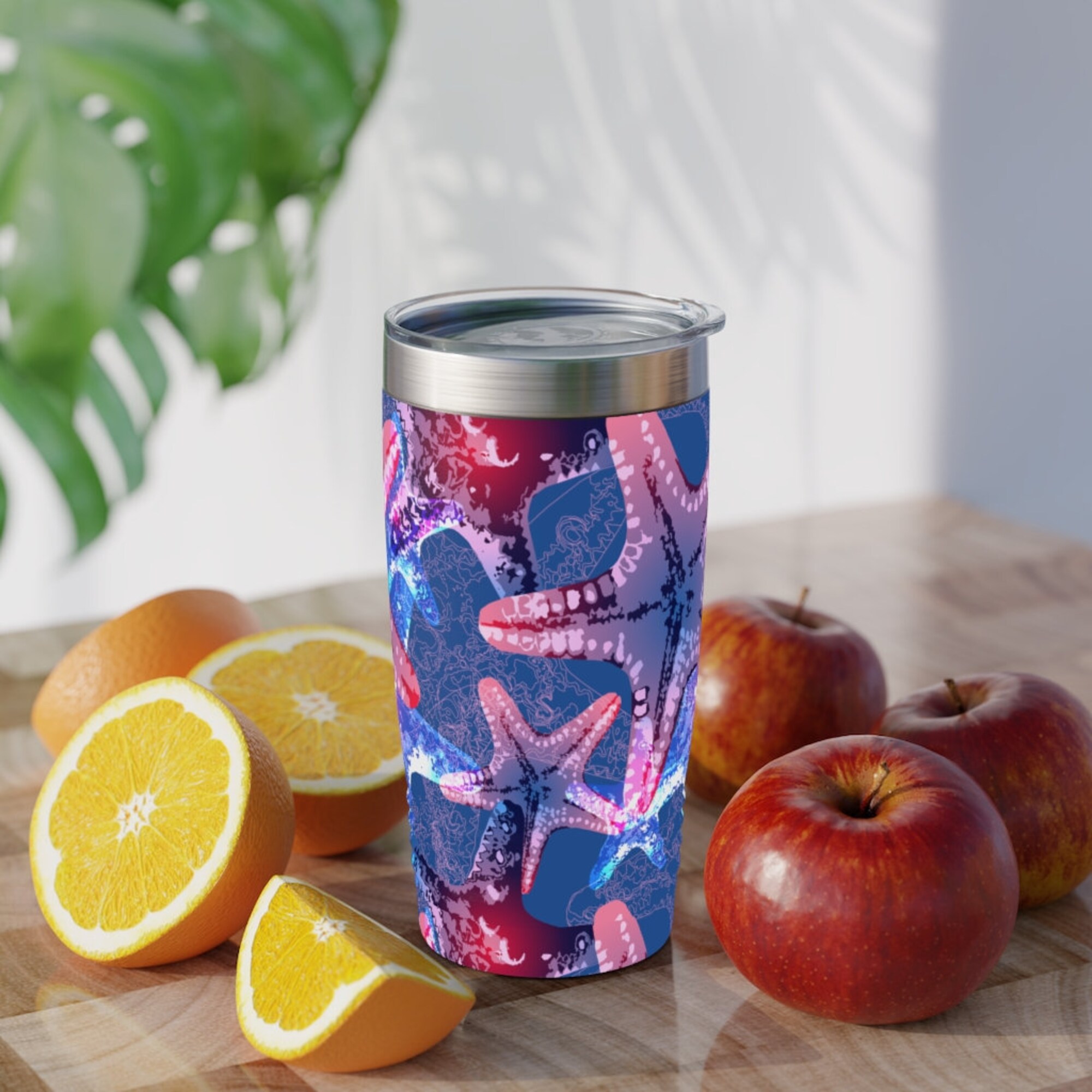 Discover Starfish Pink and Blue Ringneck Tumbler, 20oz