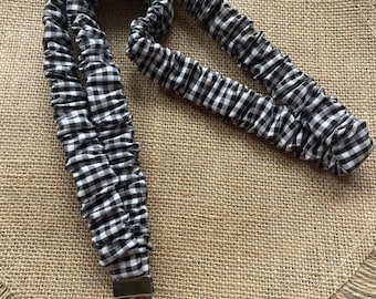 Gingham Scrunchie Lanyard, Breakaway Clasp Option, Teacher Appreciation Gift