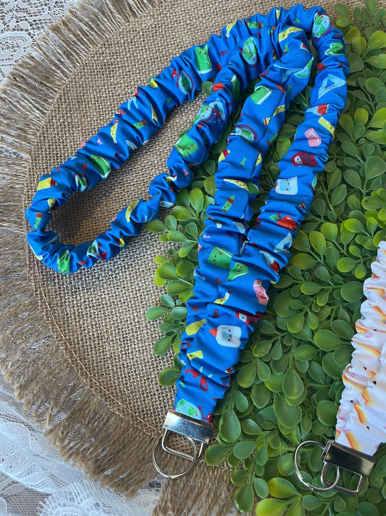 Teacher Supplies Collection Scrunchie Teacher Lanyard, Breakaway Clasp Option, Soft Stretchy Lanyard, Teacher Appreciation Gift Teacher Supplies