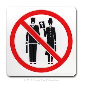 Whimsical No Soliciting Sign, No Proselytization sign, No preaching Door Plaque, Stick-on or Magnetic
