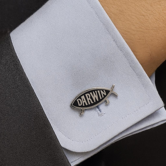 Darwin Fish Cufflinks (pair) - image 1