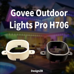 Custom Multiple Color Govee Outdoor Light Pro Bracket Mounts - 3D Printed Durable Clips for Easy Home Installation