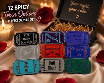 3D Printed Love Coupons for Couples | Romantic Date Night Tickets | Spicy Adult Anniversary Gift | Personalized Coupon Cards