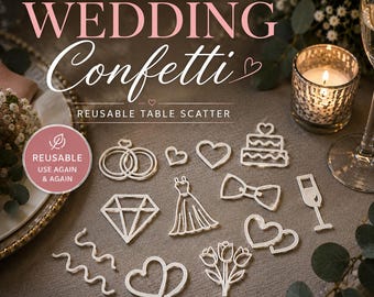 Personalized Wedding Confetti | Custom Table Scatter | Reusable Wedding Reception & Bridal Shower Decor