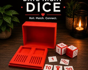 Date Night Dice Game | Couples Gift with Magnetic Dice & Storage Box | Anniversary Gift | Personalized Gift for Couples