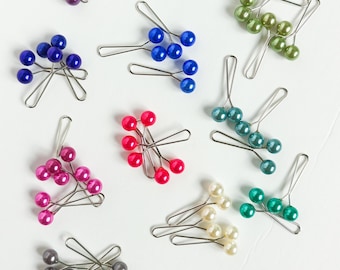 Hijab Pins, Grip Pins, Colorful slide Pins Hijab Faux Pearl Pins Snag free Turkish Hijab Pins pack of 10