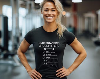 Funny CrossFitter T-Shirt, Witty Gym Tee Explaining CrossFit Lingo & How Athletes Push Themselves to the Max, Unisex Heavy Cotton Tee