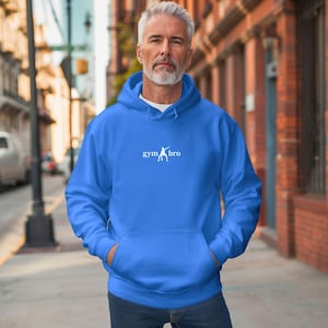 Gym Bro Kettlebell Graphic Hoodie, Minimalist Design, Fitness Workout & Gym Gear, Gift for Gym Lovers, CrossFitters and Lifters