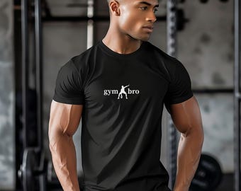 Minimalist Gym Bro Kettlebell Graphic Shirt: Fitness Workout Gear