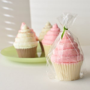 Pink Cupcake Soap: Strawberry Scented Glycerin Soap, Party Favor