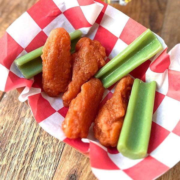 Hot Wings & Celery soap set, Father's Day creative present, wing lovers, Dad Prank, best funny gift for men, unique novelty