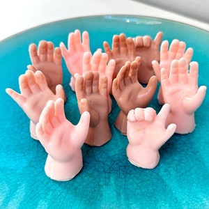 Doll Hand Soaps, unusual prank gag gift, Baby shower favor, creepy birthday gift for her image 1