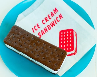 Ice Cream Sandwich Soap: Chocolate Scented, Handmade Novelty Soap