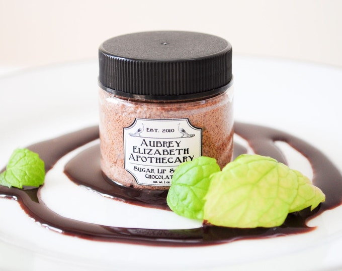Sugar Lip Scrub With Shea Butter Chocolate Mint All Etsy