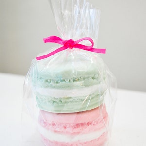French Macaron soaps, Spring gift for her, fake food novelty soap, handmade birthday gift for her with love, girlfriend gift image 3