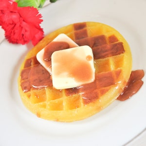 Waffle soap with syrup and butter, gag gift for women, unique handmade birthday gift for her, gift for kids image 2