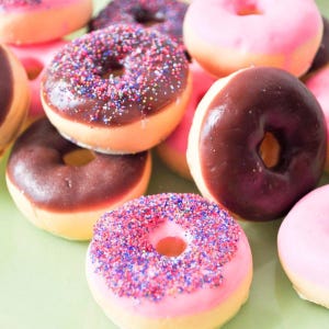Donut Soaps with Sprinkles: Mini Easter Basket, Strawberry Chocolate
