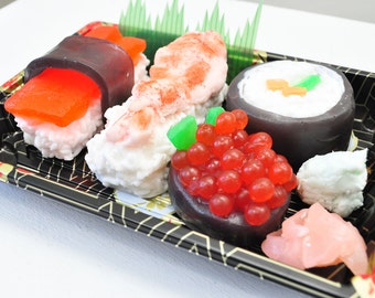 Sushi Soap Set, Creative Mothers day present for her, Handmade gag gift for men, birthday gift for him, Japanese fish soap