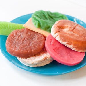 Cheeseburger Soap gift set, Father's Day gag gift for men, Funny gifts for dad, Mother's day Gift, unique handmade man gift image 2