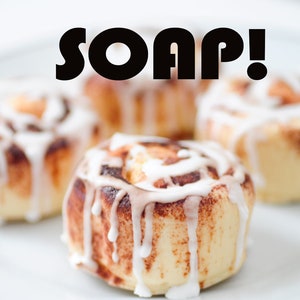 Cinnamon Bun Soap set, Cute Mother's day gift, creative kitchen sink soap, Silly Prank handmade present for her, fake food soap image 5