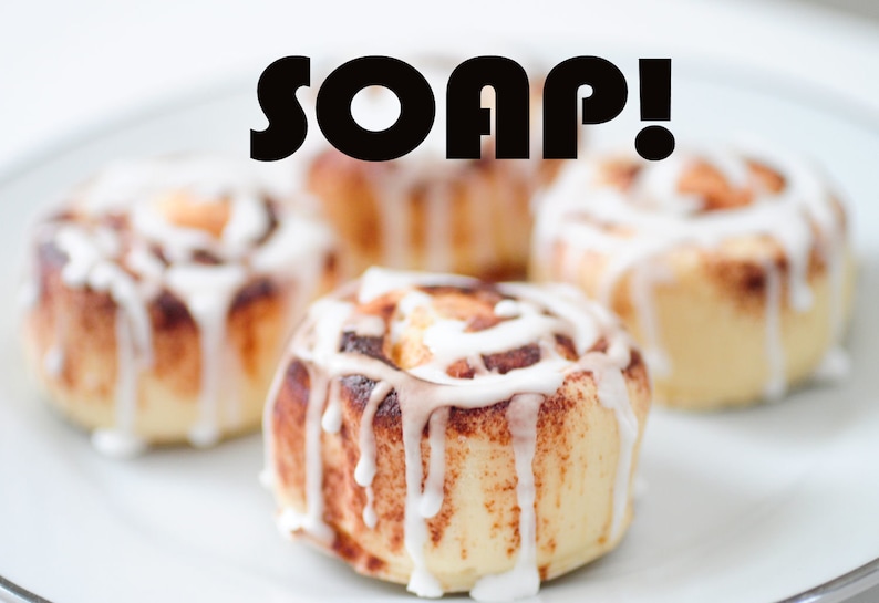 Cinnamon Bun Soap set, Cute Mother's day gift, creative kitchen sink soap, Silly Prank handmade present for her, fake food soap image 5