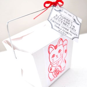 Fortune Cookie soap in a take out box, Fake food soap, unique handmade gift for her, lucky soap, Chinese New Year image 4