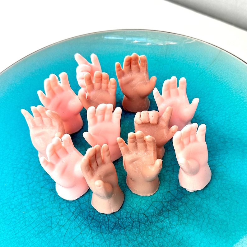 Doll Hand Soaps, unusual prank gag gift, Baby shower favor, creepy birthday gift for her image 3