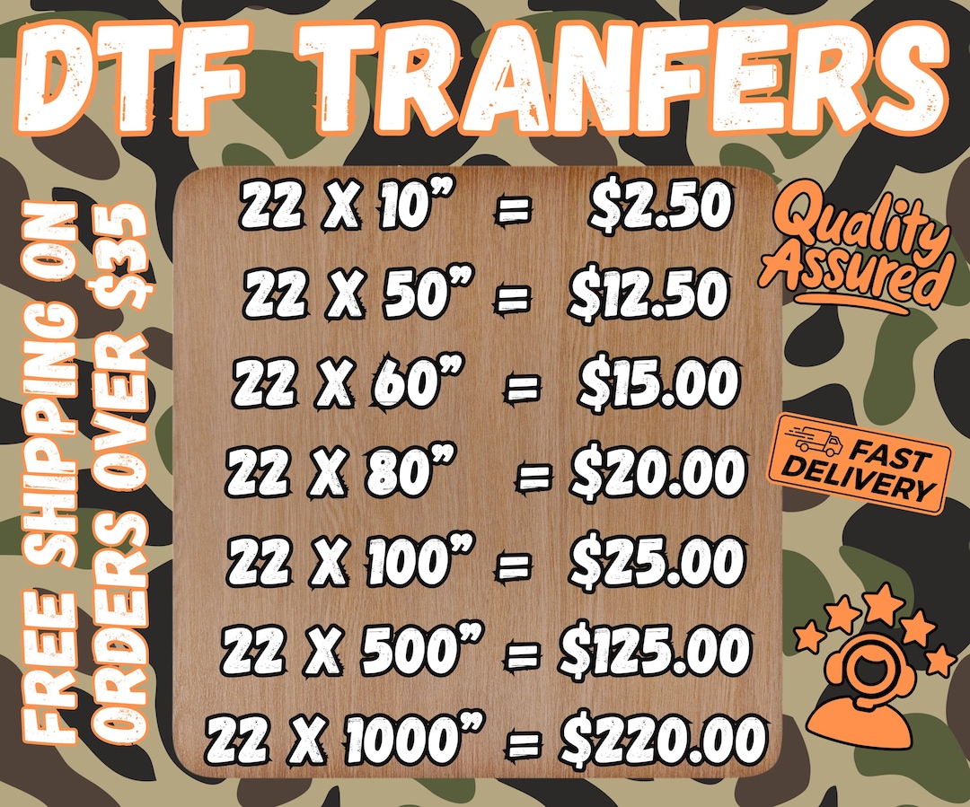 Ready to Press DTF Transfer: Heat Transfer, Hot Peel, Gang Sheet ...