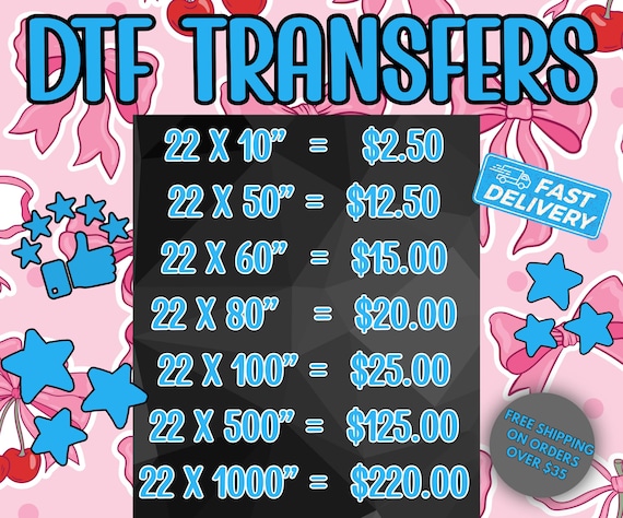 Ready to Press DTF Transfer: Full Color Heat Transfer, Hot Peel, Gang Sheet Printing