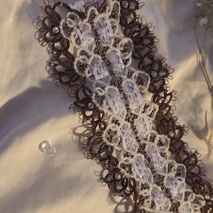 HANDMADE Wedding jewelry TATTED tatting LACE art, decoration, Arm cuff, Choker