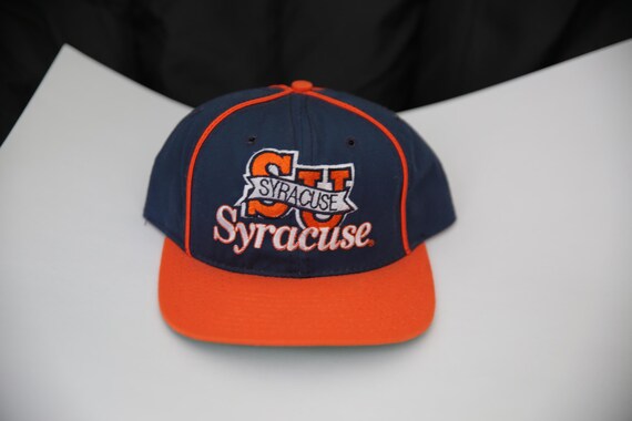 Vintage Syracuse University Snap Back Hat The Game Zig Zag Tape Embroidered Vintage 90 main image 4