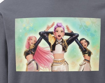 エセリアル ハントレス パーカー – K-POP アニメ グラフィック スウェットシャツ