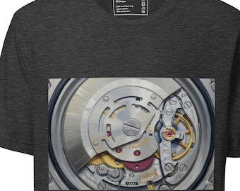 機械式時計ムーブメントTシャツ – 時計学グラフィックTシャツ、ミニマリスト時計シャツ