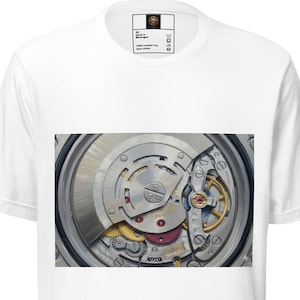 Mechanical Watch Movement T-Shirt, Luxury Watch Graphic Tee, Skeleton Watch Shirt, Horology Gift for Watch Lovers, Minimalist Timepiece Tee