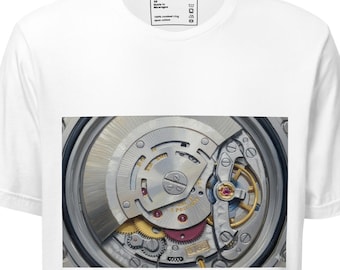 機械式時計ムーブメントTシャツ、高級時計グラフィックTシャツ、時計愛好家シャツ