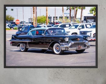 1957 Cadillac Coupe de Ville Print - Classic Car Photography, Framed Poster