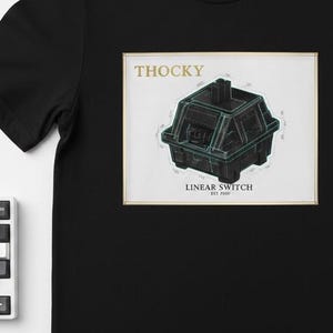 Keeb Life: Das ""Thocky"" Linear Switch Blueprint Shirt."