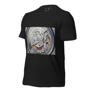 Mechanical Watch Movement T-Shirt, Luxury Watch Graphic Tee, Skeleton Watch Shirt, Horology Gift for Watch Lovers, Minimalist Timepiece Tee