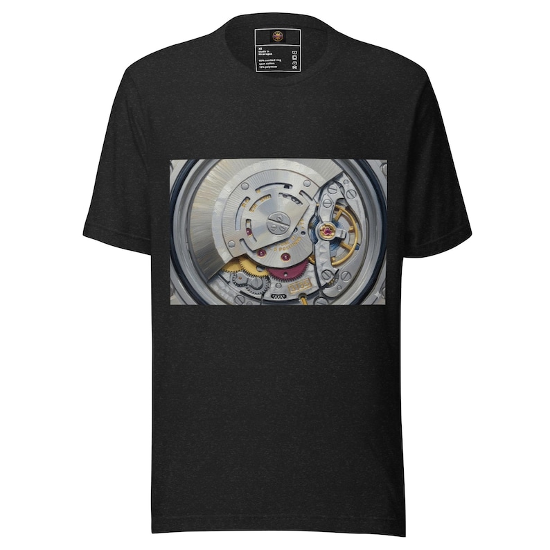 Mechanical Watch Movement T-Shirt, Luxury Watch Graphic Tee, Skeleton Watch Shirt, Horology Gift for Watch Lovers, Minimalist Timepiece Tee