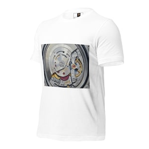 Mechanical Watch Movement T-Shirt, Luxury Watch Graphic Tee, Skeleton Watch Shirt, Horology Gift for Watch Lovers, Minimalist Timepiece Tee